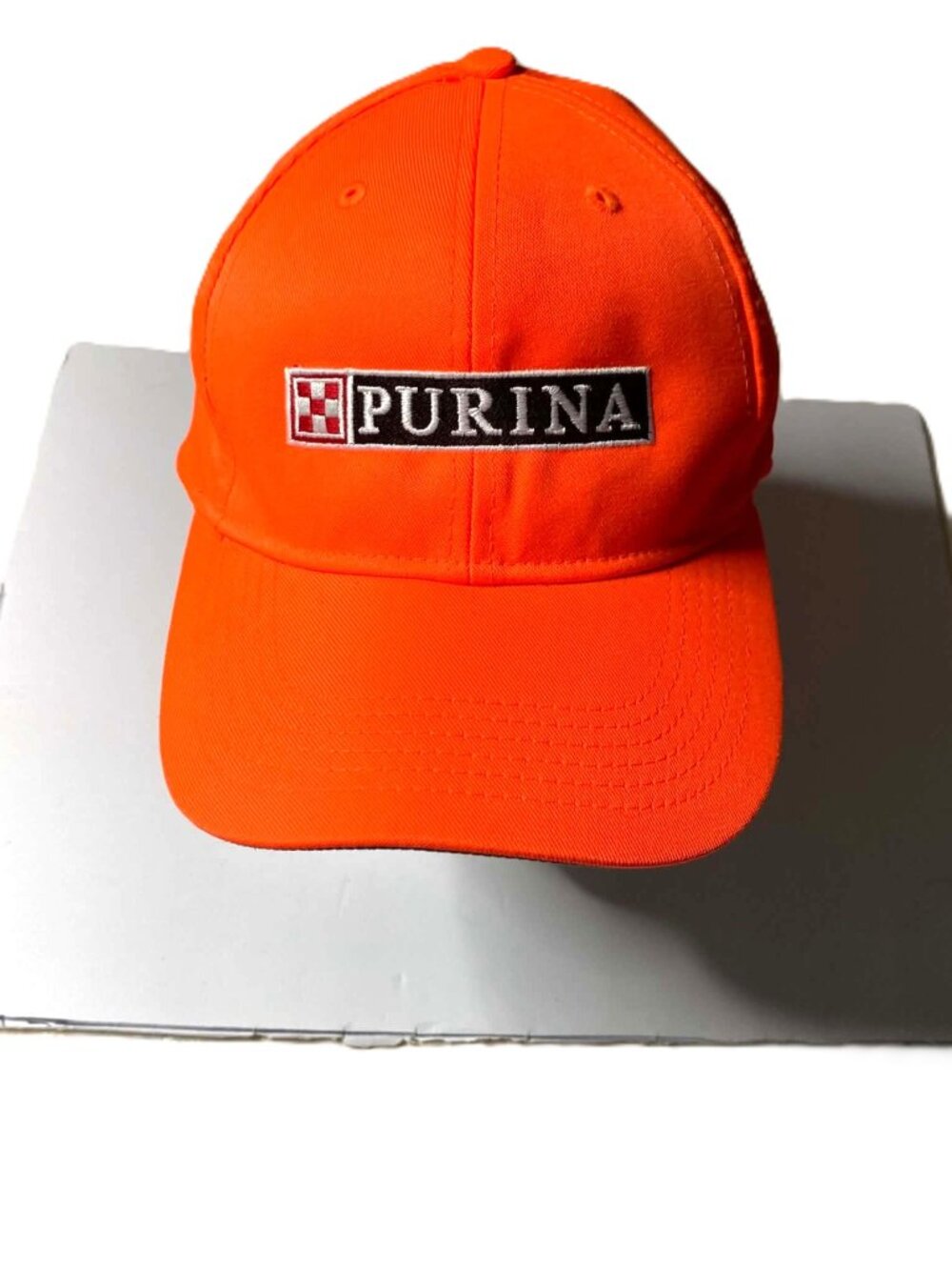 Purina Feed Blaze Orange Snapback Hat Green Under Visor